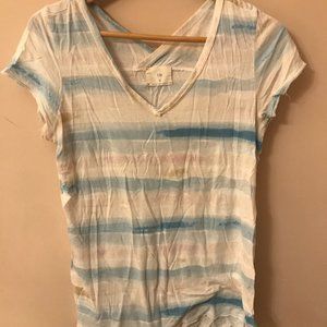 T.La Blue Washed Tee Short Sleeve Stripes